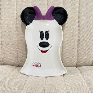NEW Disney Minnie Mouse Halloween‎ Ghost Hand Painted Ceramic Tray Candy Snacks